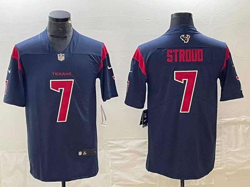 Men%27s Houston Texans #7 CJ Stroud Navy Blue New 2019 Color Rush Stitched NFL Nike Limited Jersey->houston texans->NFL Jersey